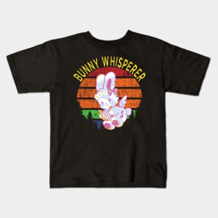 bunny whisperer baby bunny lover Kids T-Shirt